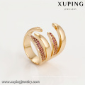 15079 Fashion 18k gold diamond zircon finger rings wholesale stone ring designs for girls